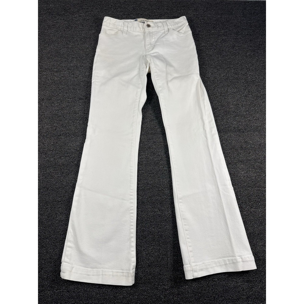 Gap Long & Lean Stretch White Jeans Size 1